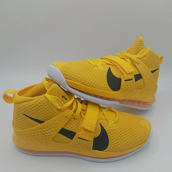 Yellow Nike AIRFORCE MAX II 2 SHOES SNEAKERS 12 - Picture 4 of 10